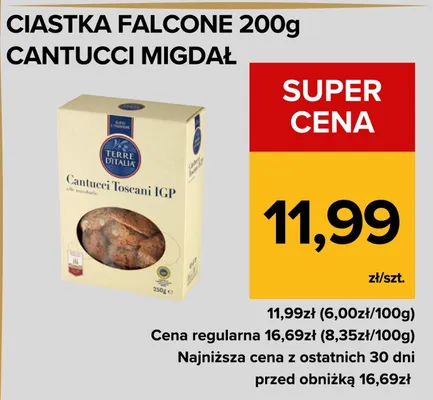 Ciastka cantucci migdał promocja w Supeco