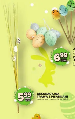 Dekoracyjna trawa z pisankami promocja w Stokrotka