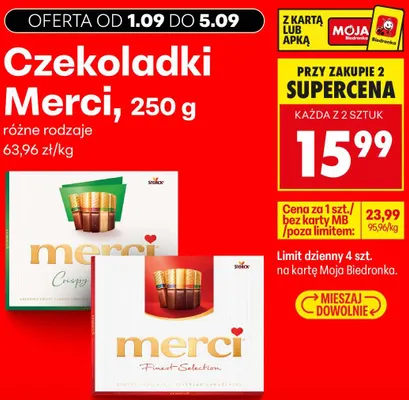 Czekoladki Merci Finest Selection promocja w Biedronka