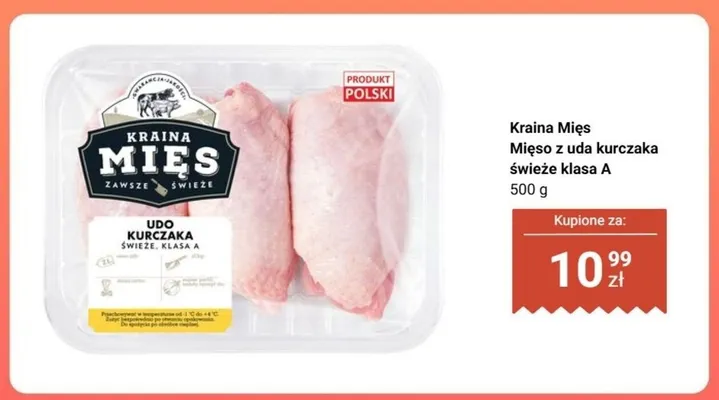 Mięso z uda kurczaka Kraina Mięs promocja w Biedronka