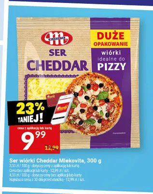 Ser wiórki cheddar Mlekovita promocja w Twój Market