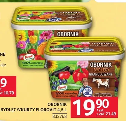 Obornik bydlęcy/kurzy Florovit 4.5 l promocja w Selgros