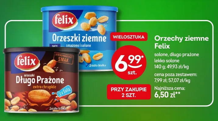 Orzechy ziemne Felix solone promocja w Żabka