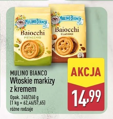 Włoskie markizy z kremem pistacjowym Mulino Bianco Baiocchi promocja w Aldi