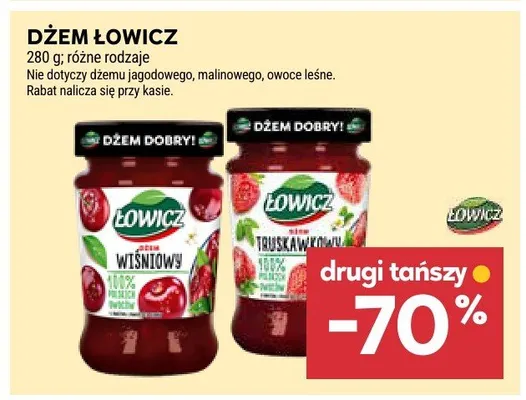 Dżem Łowicz różne rodzaje promocja w Stokrotka