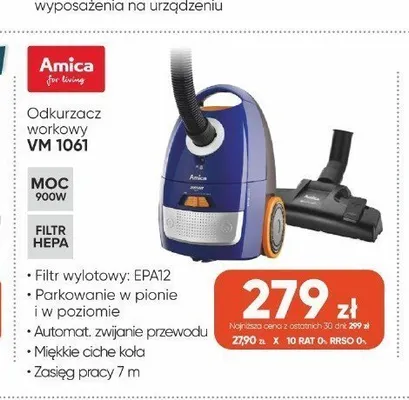 Odkurzacz workowy Amica VM 1061 promocja w Max Elektro