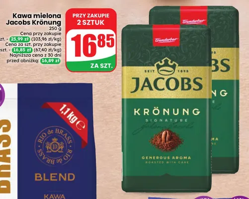 Kawa mielona Jacobs Krönung promocja w Dino