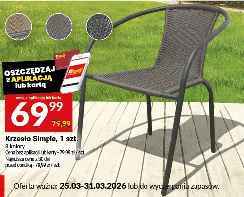 Krzesło Simple, 1 szt. promocja w Twój Market