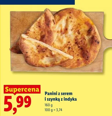 Panini z serem i szynką z indyka promocja w Lidl