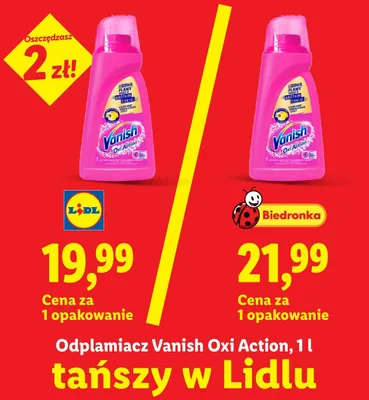 Odplamiacz Vanish Oxi Action promocja w Lidl