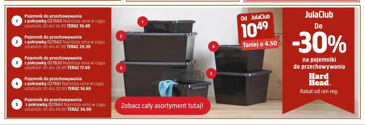 Pojemnik do przechowywania z pokrywką 027662 Hard Head promocja w Jula