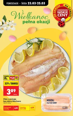 Filet z mintaja bez skóry promocja w Biedronka