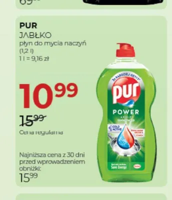 Płyn do mycia naczyń Pur Jabłko promocja w Drogerie Jawa