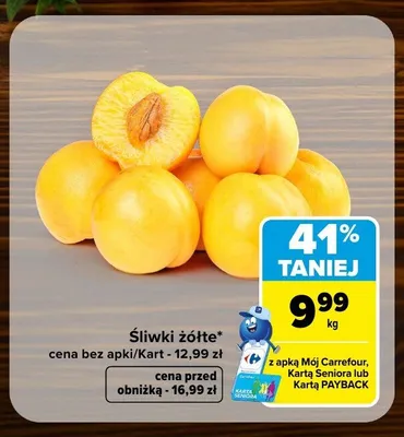 Śliwki żółte promocja w Carrefour Market
