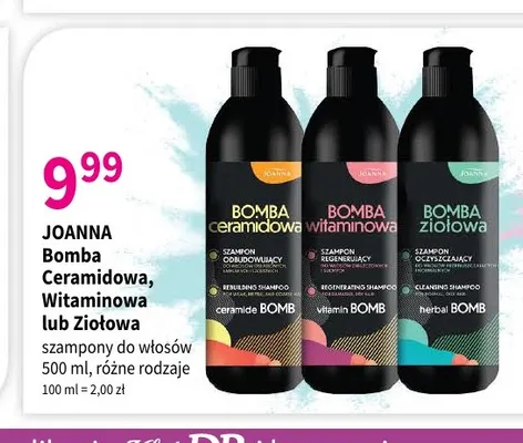 Szampon do włosów Joanna Bomba Ceramidowa promocja w Drogerie Polskie