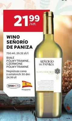 Wino białe półwytrawne, czerwone półwytrawne promocja w Stokrotka