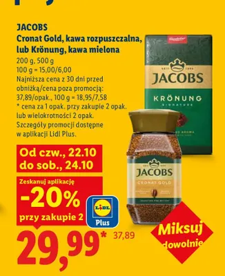 Kawa mielona Jacobs Krönung promocja w Lidl