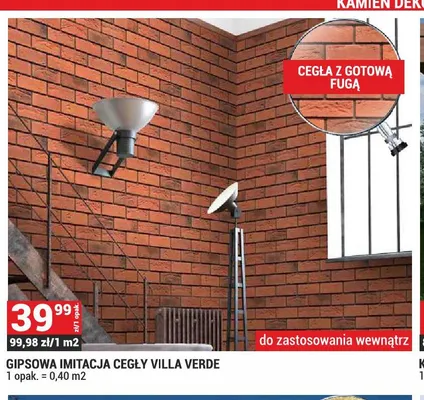 Gipsowa imitacja cegły Villa Verde promocja w Merkury Market