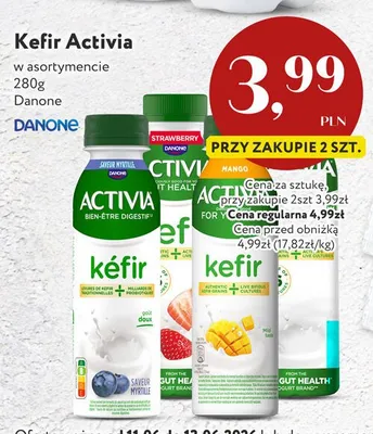 Kefir Activia o smaku jagodowym promocja w Market Point
