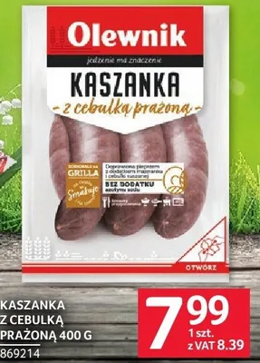 Kaszanka z cebulką pieprzona Olewnik 400 g promocja w Selgros