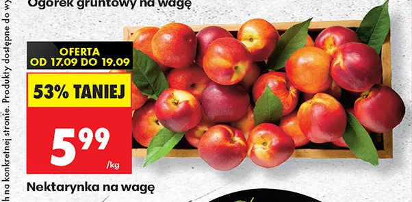 Nektarynki promocja w Biedronka