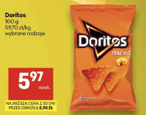 Chipsy nacho promocja w Delikatesy Centrum