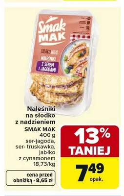 Naleśniki na słodko z nadzieniem jabłko z cynamonem Smak Mak promocja w Carrefour