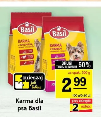 Karma dla psa Basil z wołowiną promocja w Gram Market