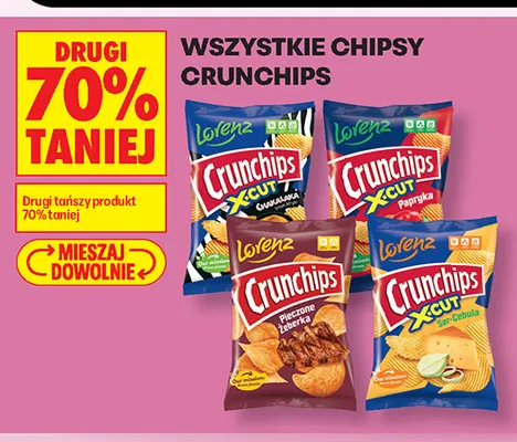 Chipsy Crunchips X-Cut ser-cebula Lorenz promocja w Biedronka
