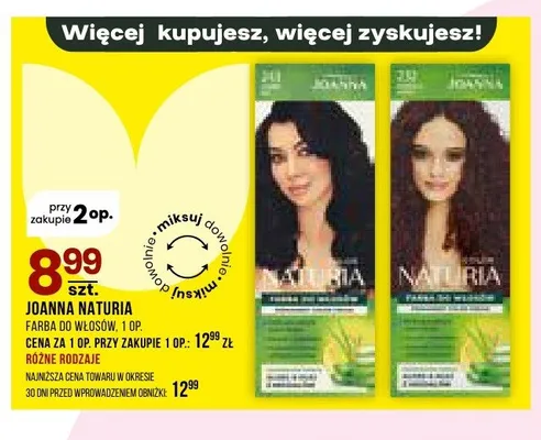 Farba do włosów Joanna Naturia promocja w Drogerie Natura