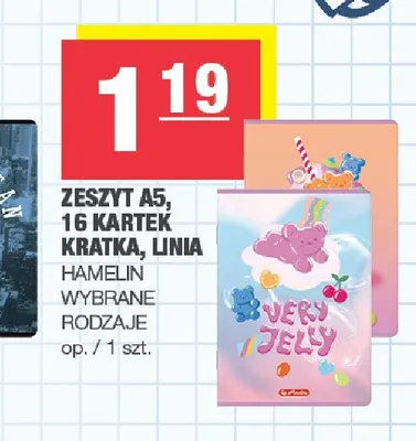 Zeszyt A5 16 kartek linia Hamelin promocja w SPAR