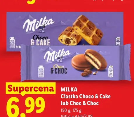 Ciastka Choco & Cake Milka promocja w Lidl