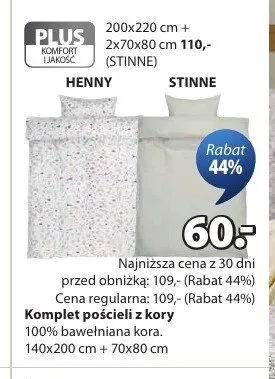 Komplet pościeli z kory promocja w Jysk