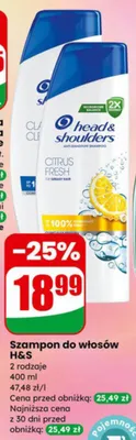 Szampon do włosów H&S promocja w Dino