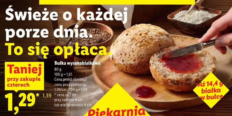 Bułka wysokobiałkowa promocja w Lidl