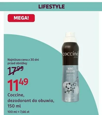 Dezodorant do obuwia Coccine promocja w Rossmann