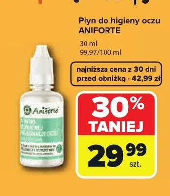 Płyn do higieny oczu Aniforte promocja w Carrefour