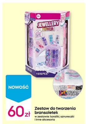 Zestaw do tworzenia bransoletek Jewellery Tower 1600szt promocja w Pepco