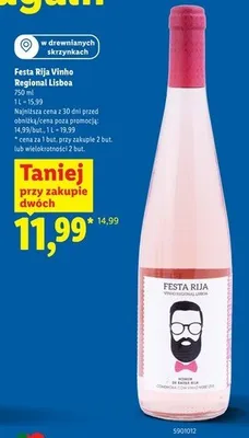Wino różowe Festa Rija Vinho Regional Lisboa promocja w Lidl