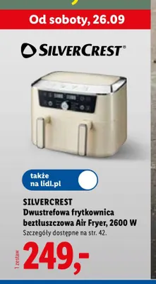 Dwustrefowa frytkownica beztłuszczowa Silvercrest promocja w Lidl