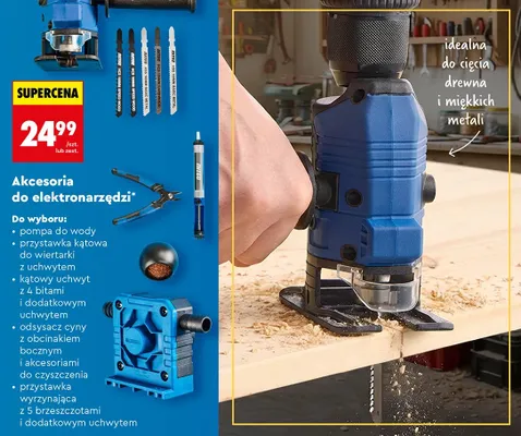 Akcesoria do elektronarzędzi, różne rodzaje promocja w Biedronka