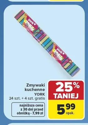 Zmywaki kuchenne York 28-pak promocja w Carrefour