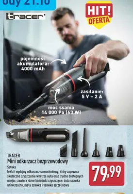 Mini odkurzacz bezprzewodowy Tracer promocja w Aldi