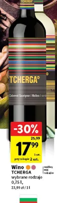 Wino Tcherga wybrane rodzaje promocja w Intermarche