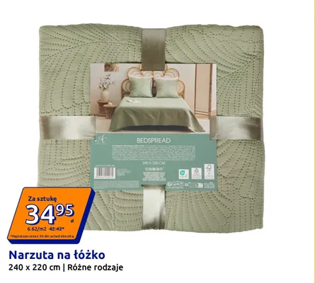 Narzuta na łóżko Absolu Chic promocja w Action