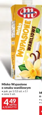 Mleko Wypasione o smaku waniliowym Mlekovita promocja w Makro