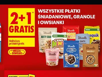 Płatki śniadaniowe, granole i owsianki promocja w Biedronka