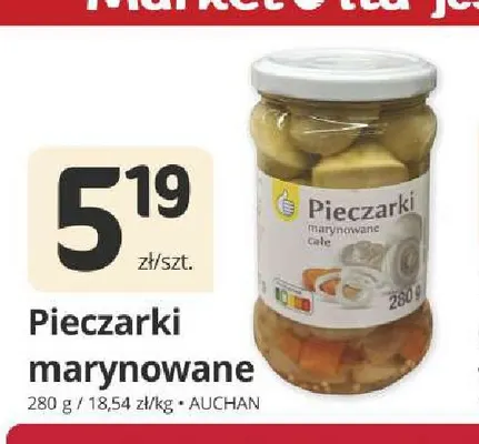 Pieczarki marynowane Auchan promocja w Marketvita