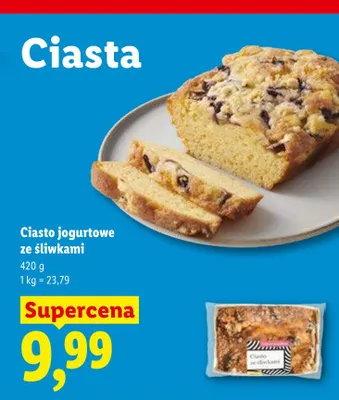 Ciasto jogurtowe ze śliwkami promocja w Lidl