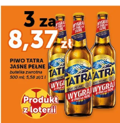 Piwo Tatra Jasne Pełne promocja w Groszek